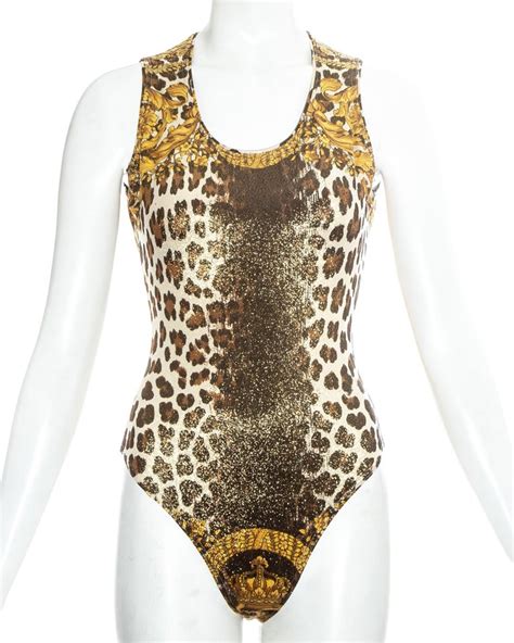 versace jeans leopard bodysuit|Versace for Women .